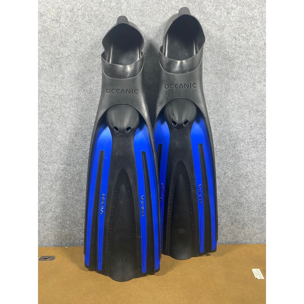 Oceanic Viper Full Foot Snorkeling Diving Fins Blue Black US 7.5-8.5 EU 39.5-41
